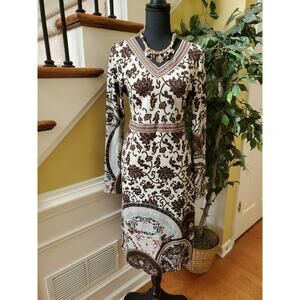 White Mark Embroidered Sweater Dress Size Medium